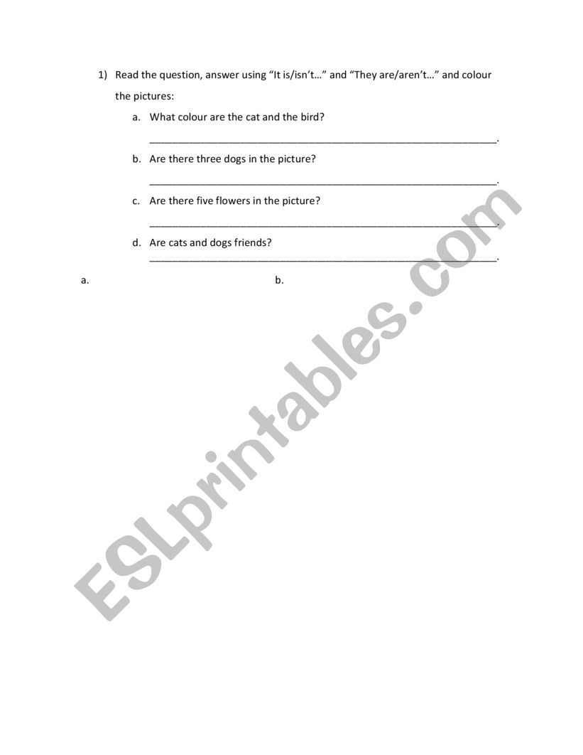 IS/ISNï¿½T - ARE/ARENï¿½T worksheet