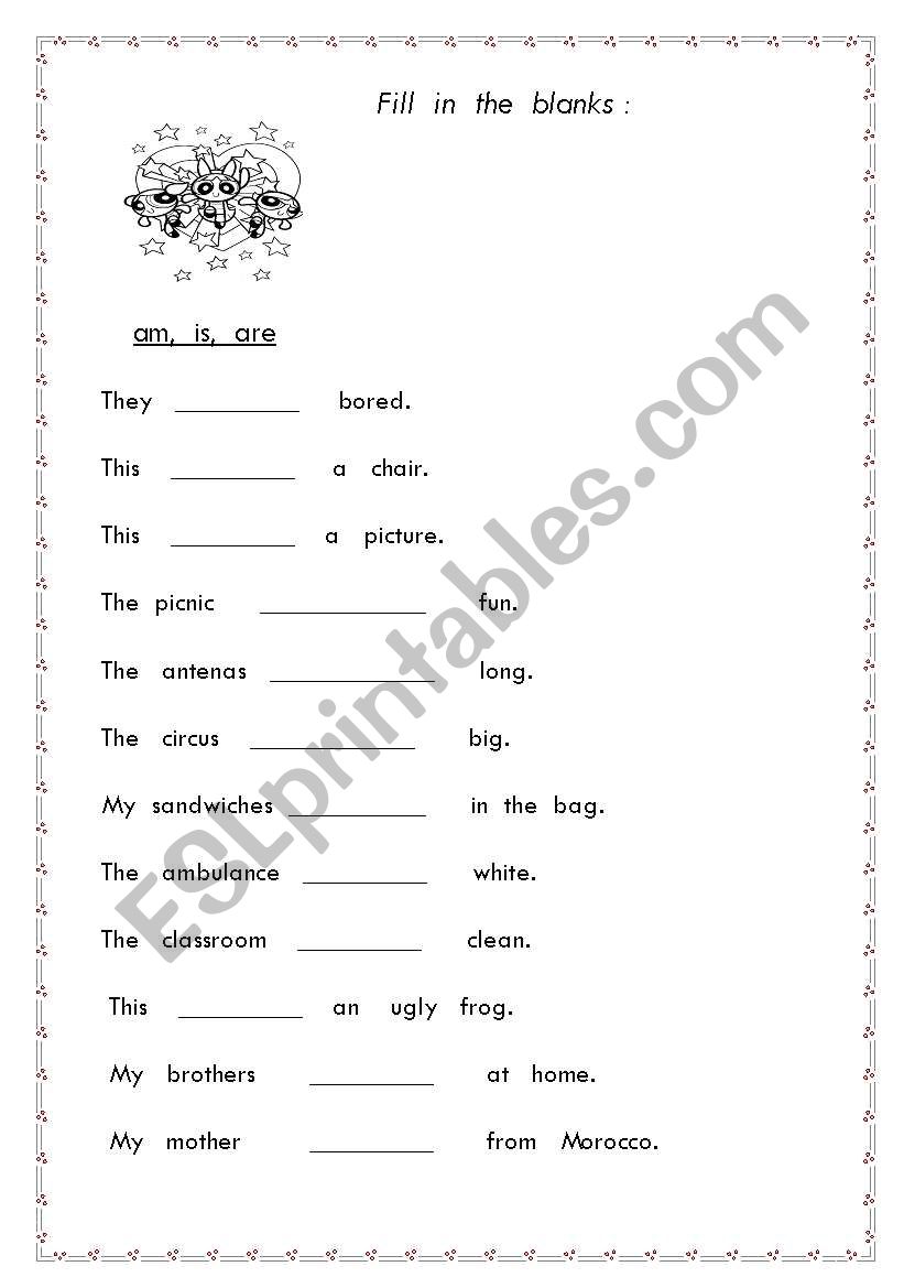 AM/IS/ARE    HAVE/HAS worksheet