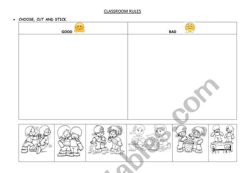 Classroom Rules worksheet