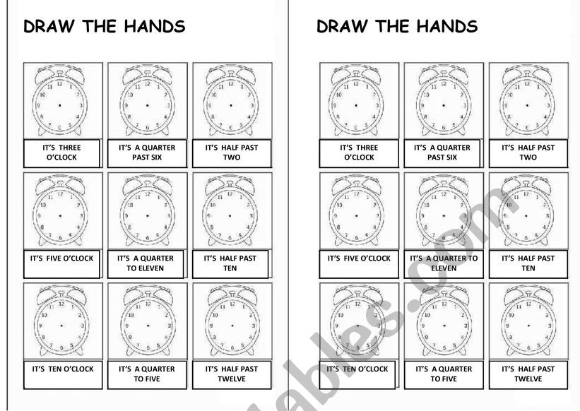 THE CLOCK worksheet