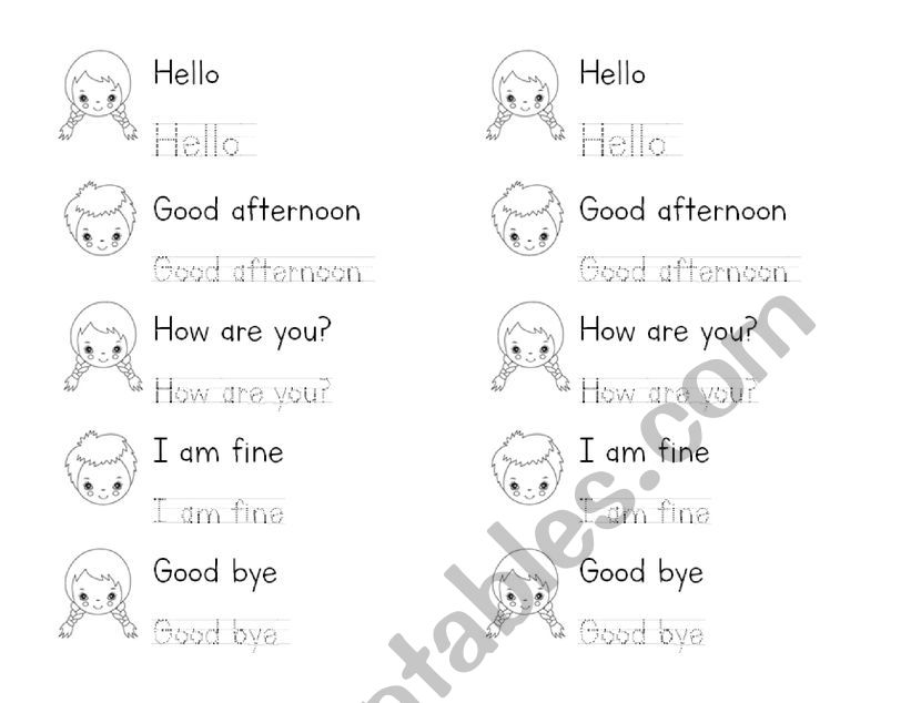 Dialogue Greetings worksheet