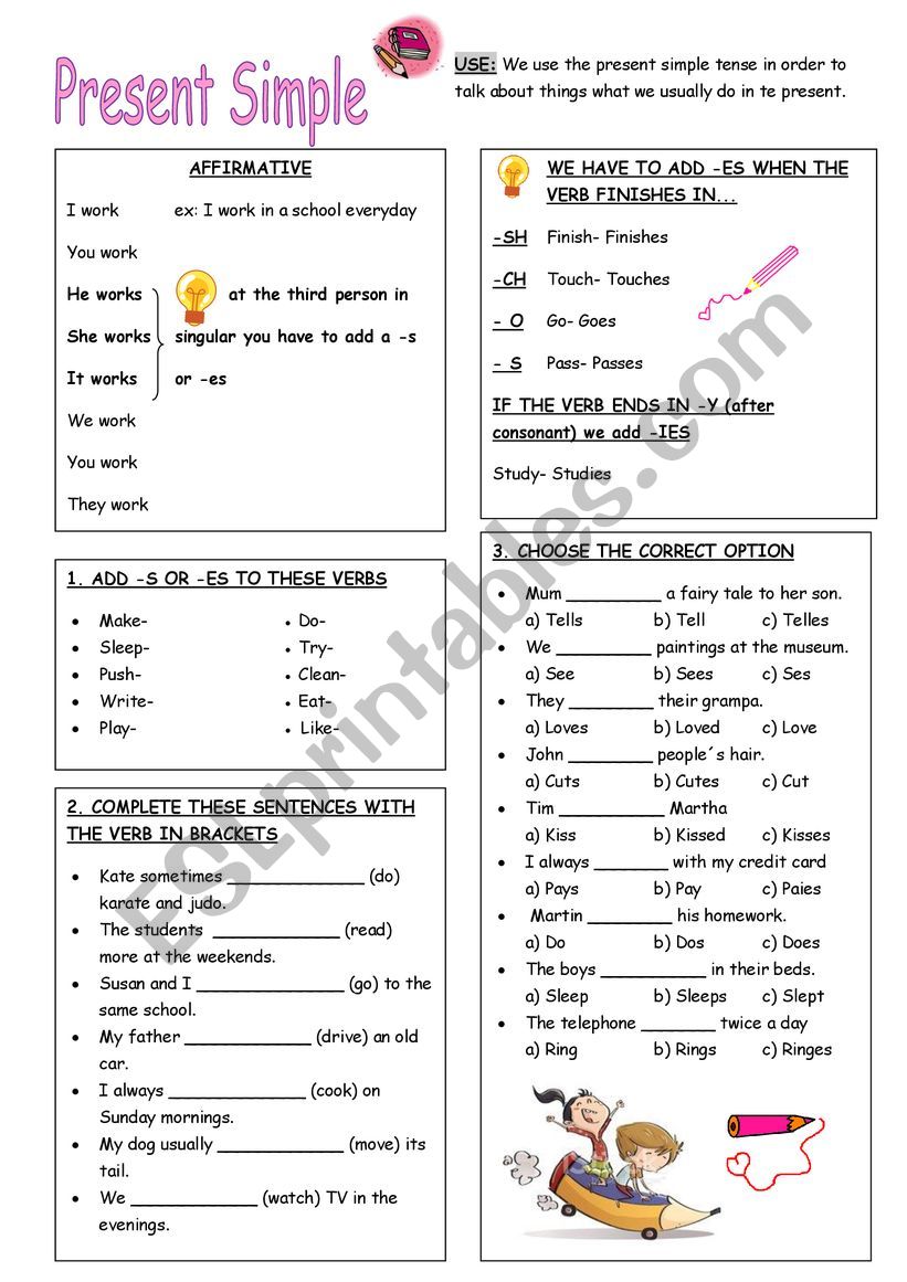 Present Simple. worksheet