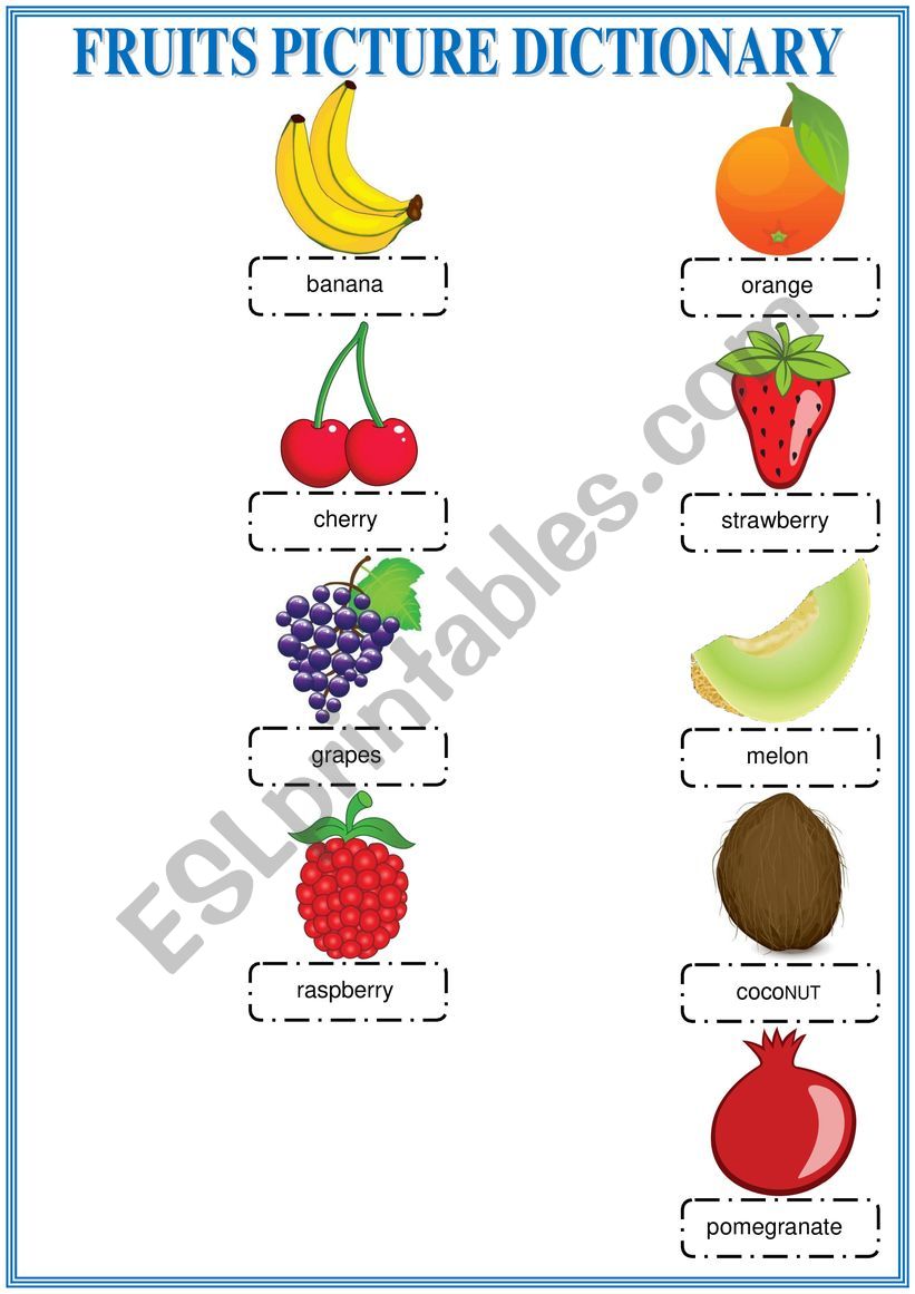 Fruits 1 worksheet
