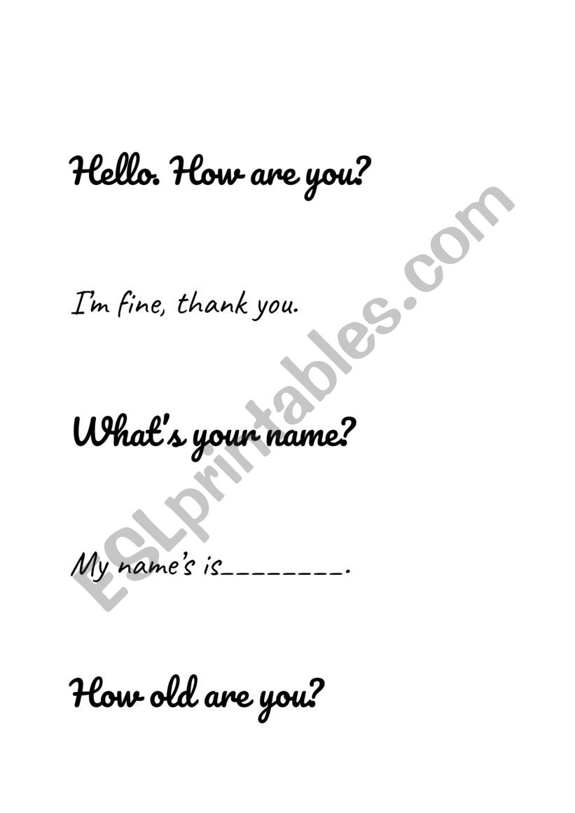 presentation worksheet