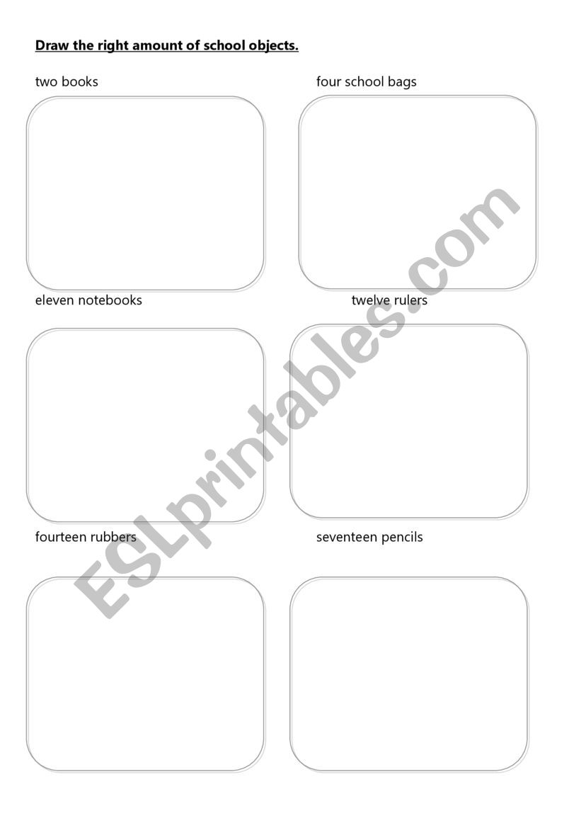 Read and draw worksheet