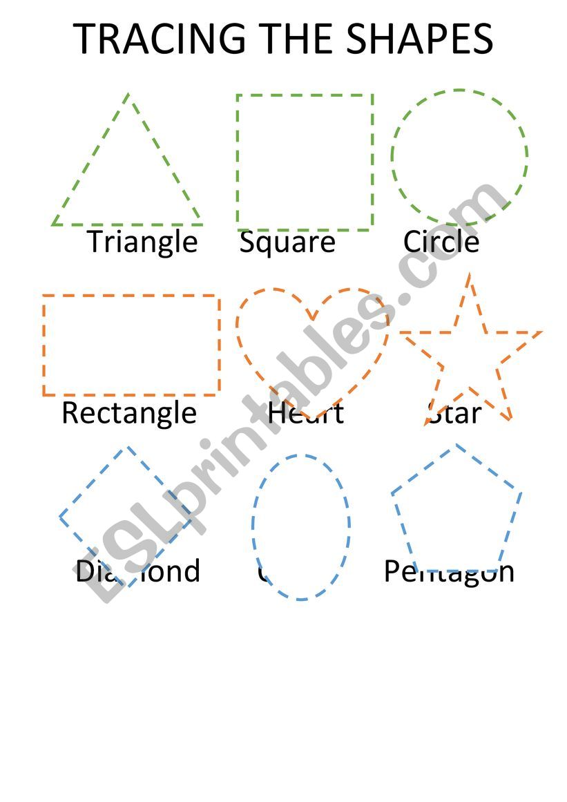 Tracing Shapes worksheet