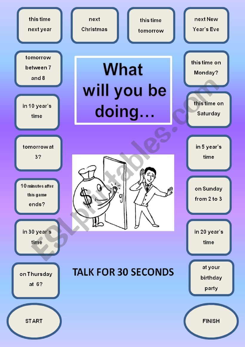 Future continuous worksheet