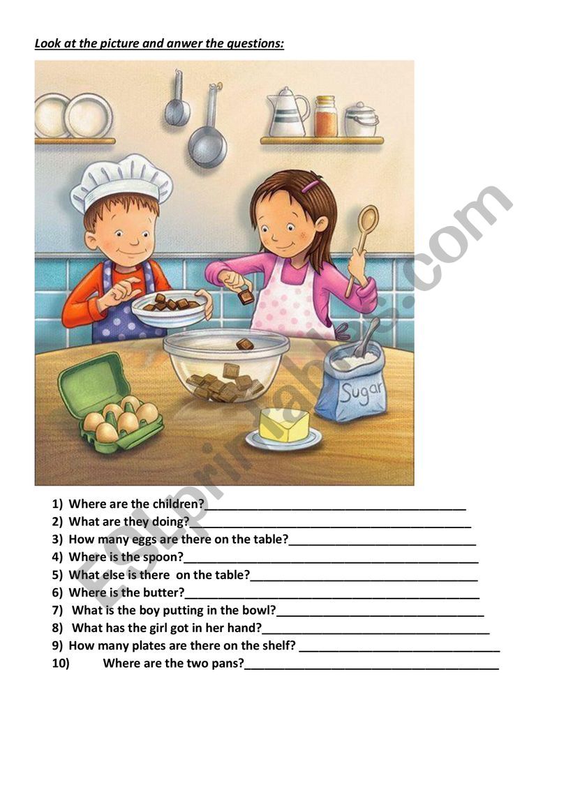 Answer questions worksheet