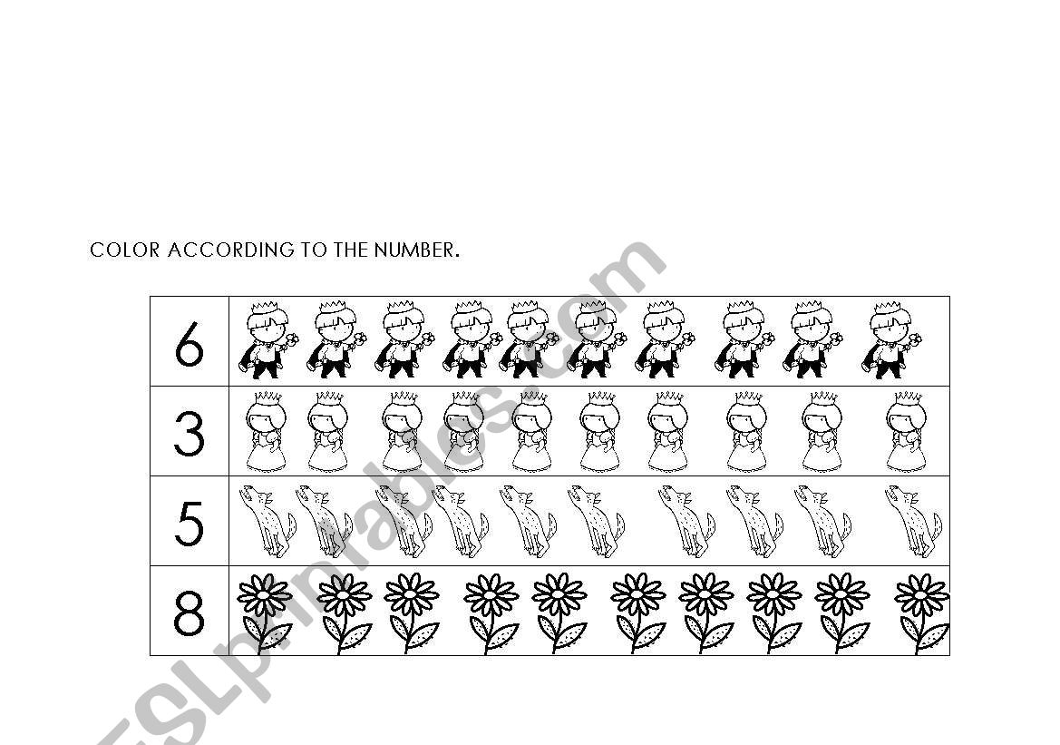 Numbers worksheet