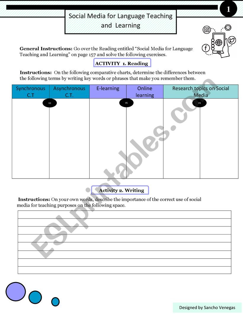 SOCIAL MEDIA  worksheet