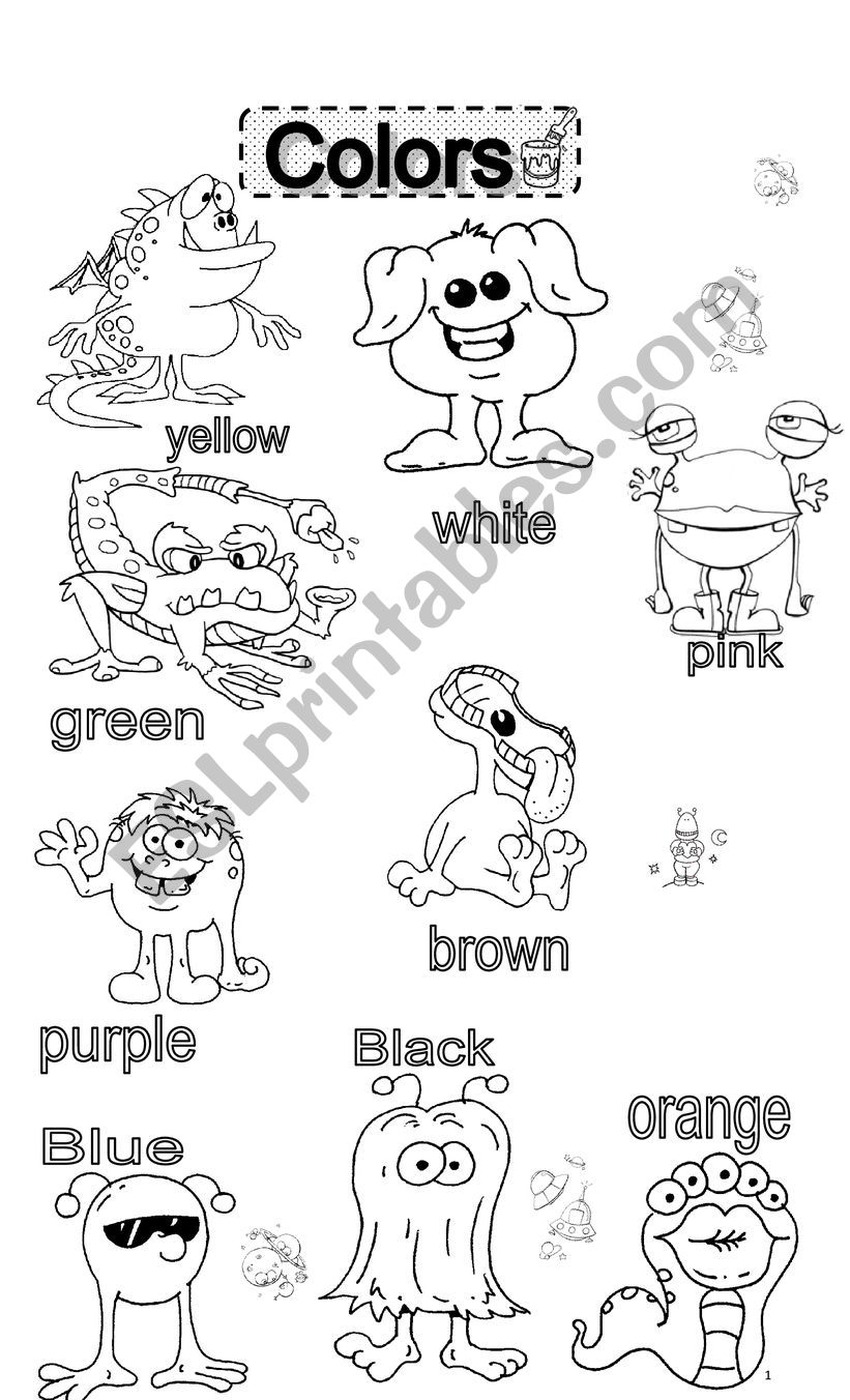 colours worksheet