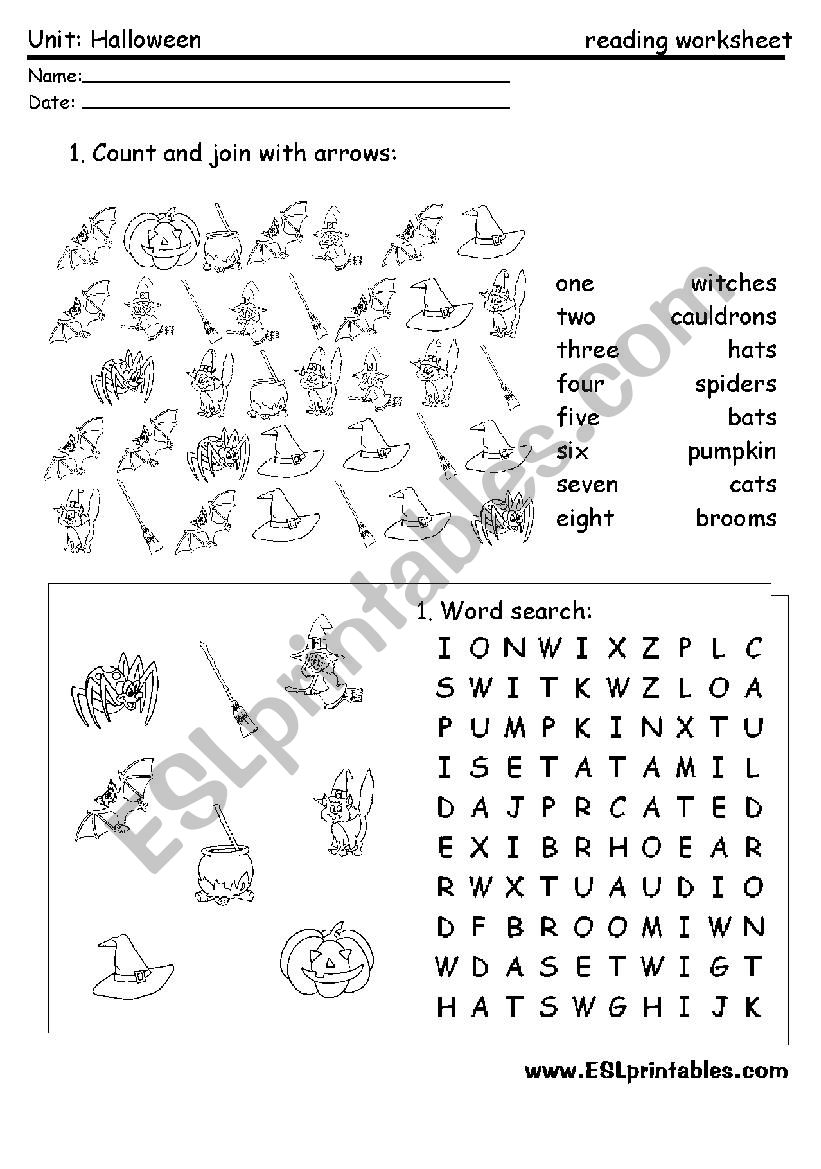 Halloween worksheet worksheet