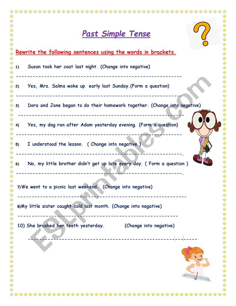 Past Simple Tense worksheet