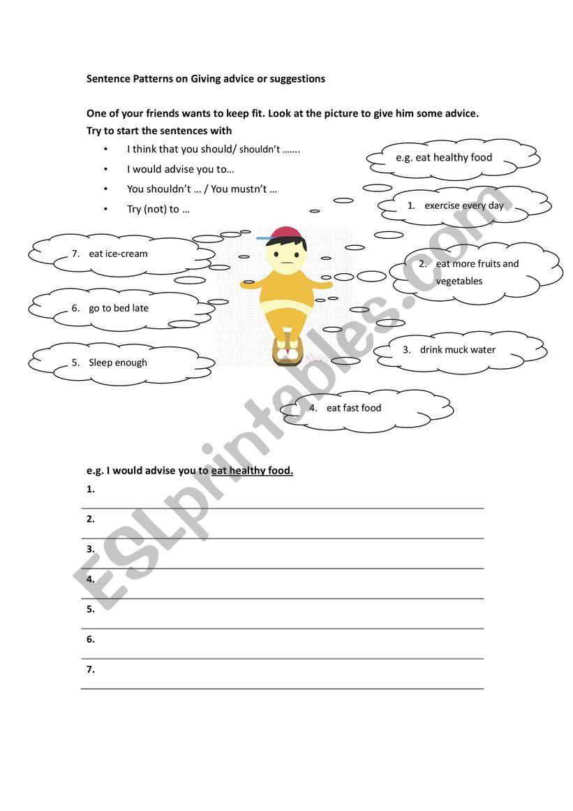 advice worksheet