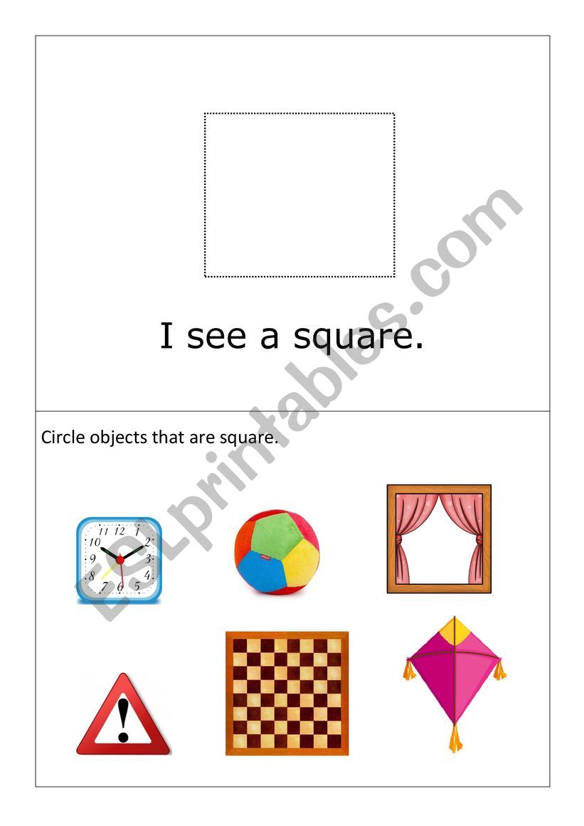 Let�s learn about shapes worksheet