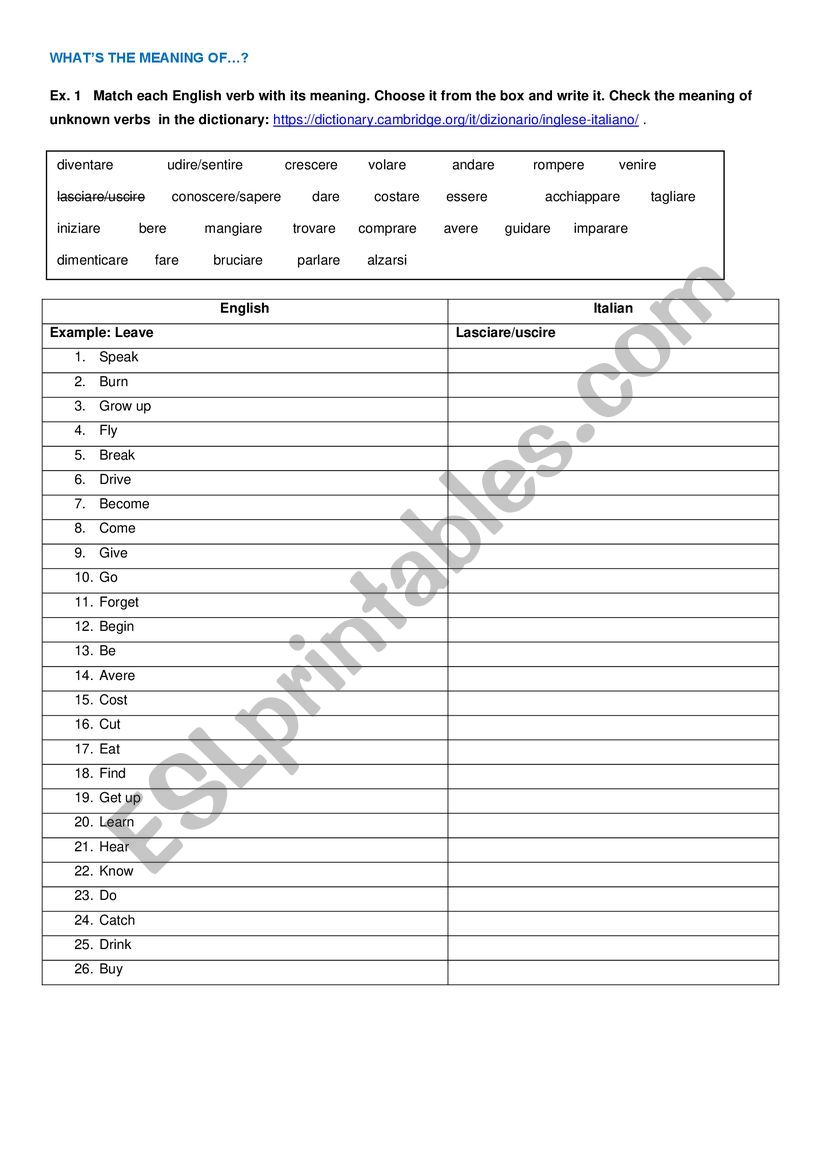 Past simple of irregular verbs - ESL worksheet by lidiabonomo