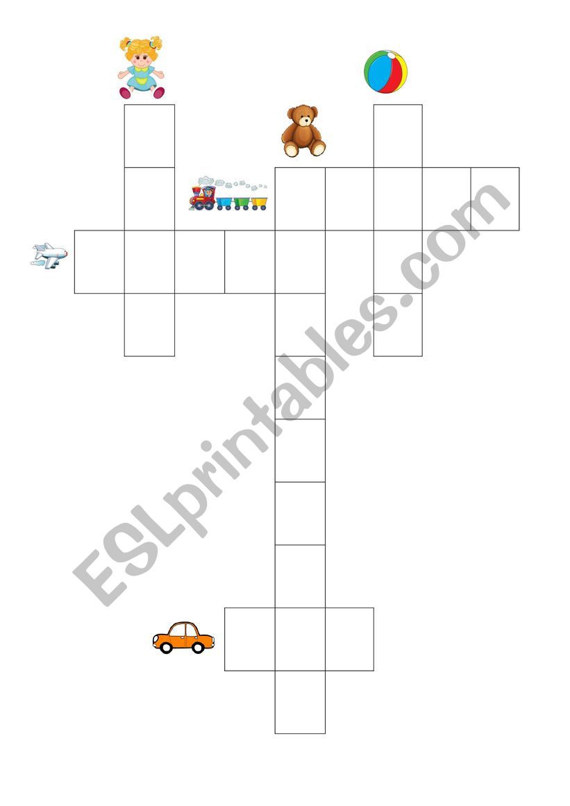 Cross Words TOYS worksheet