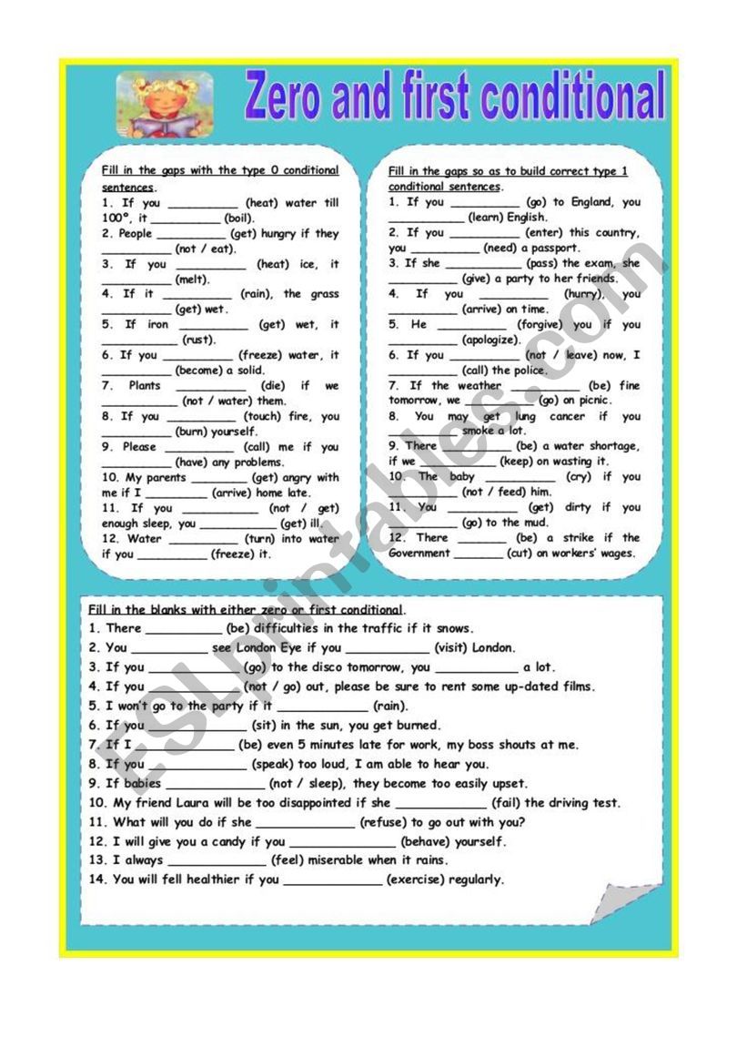 Zero Conditional worksheet