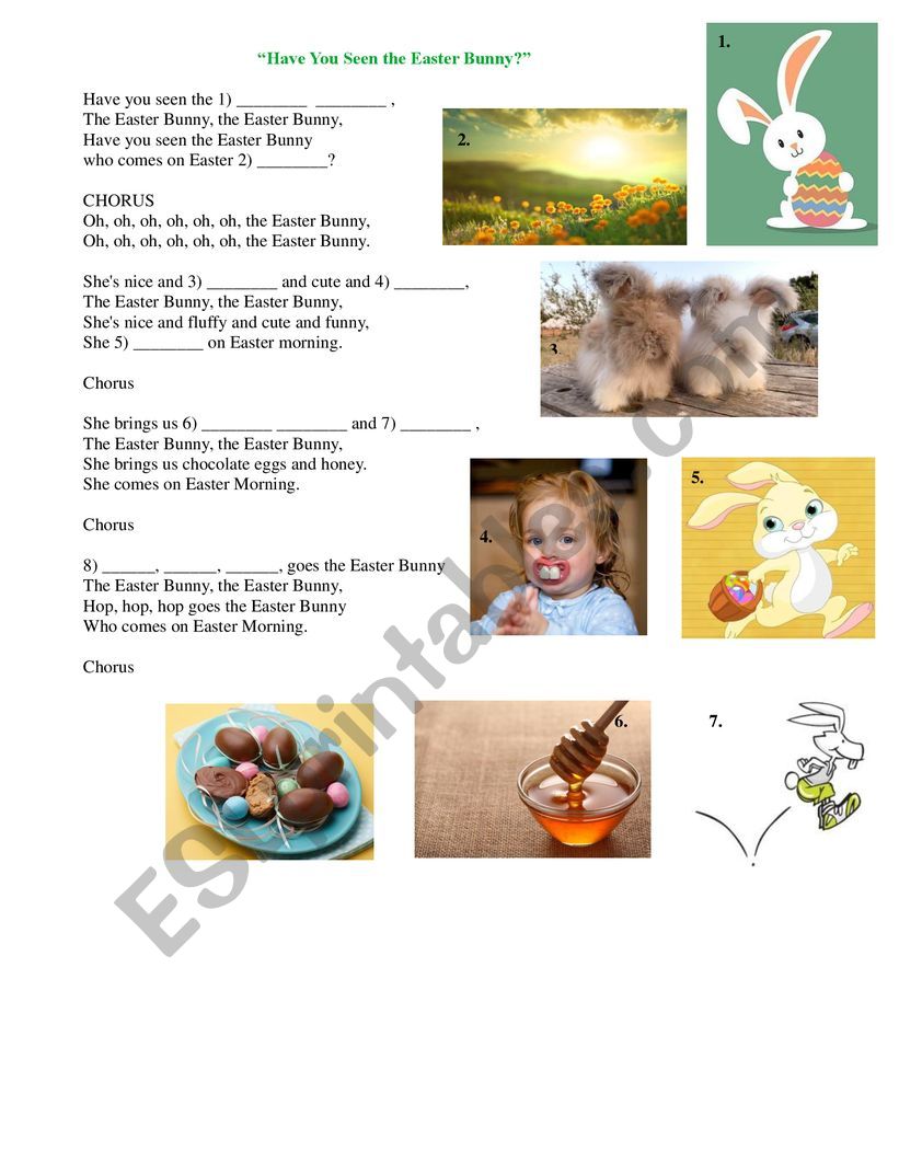 Easter Bunny worksheet