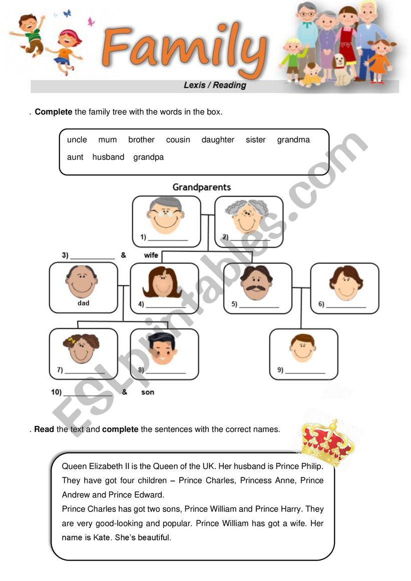 Family worksheet