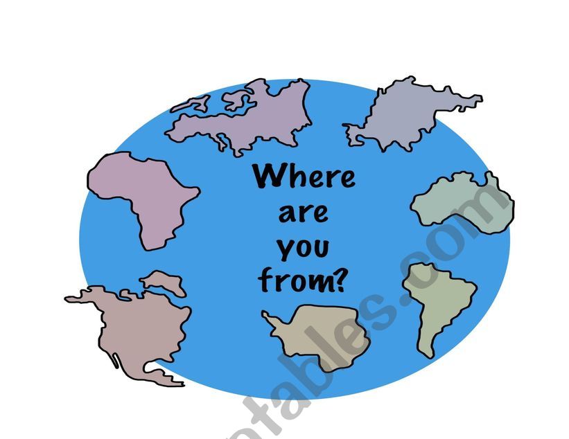 Where are you from? worksheet