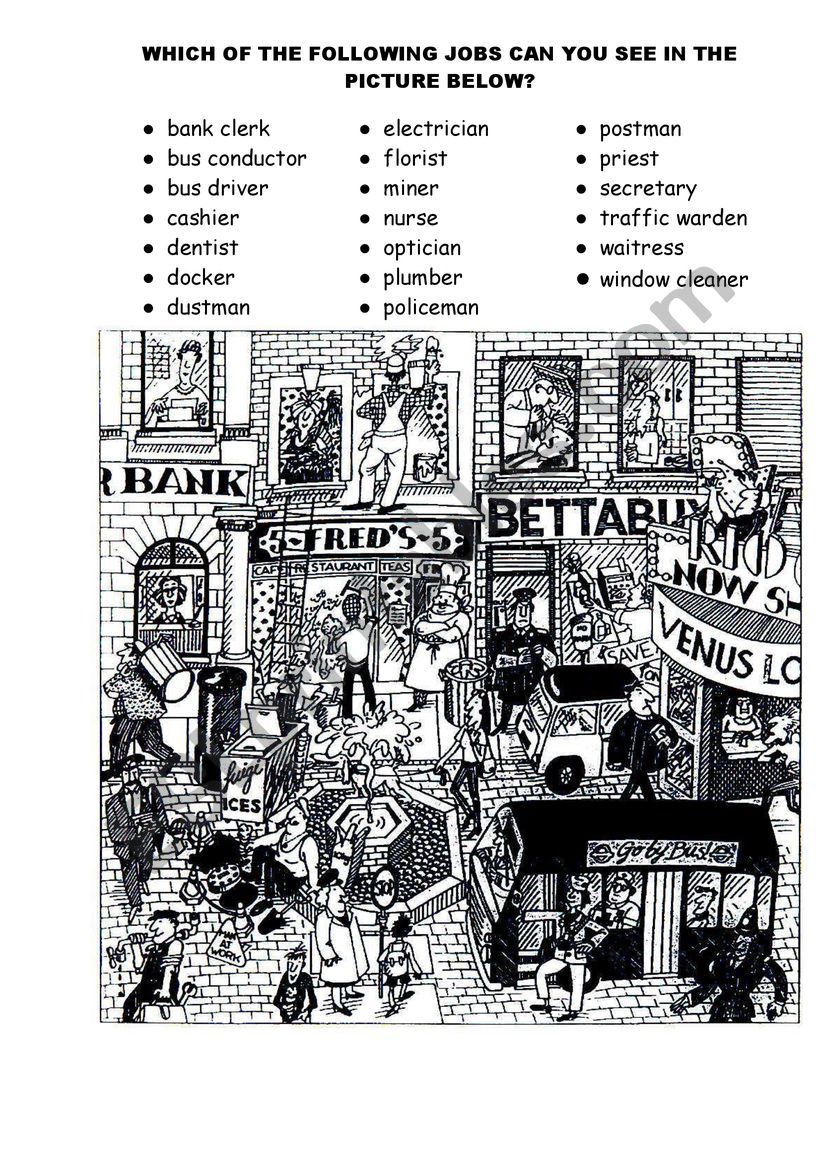 Jobs worksheet