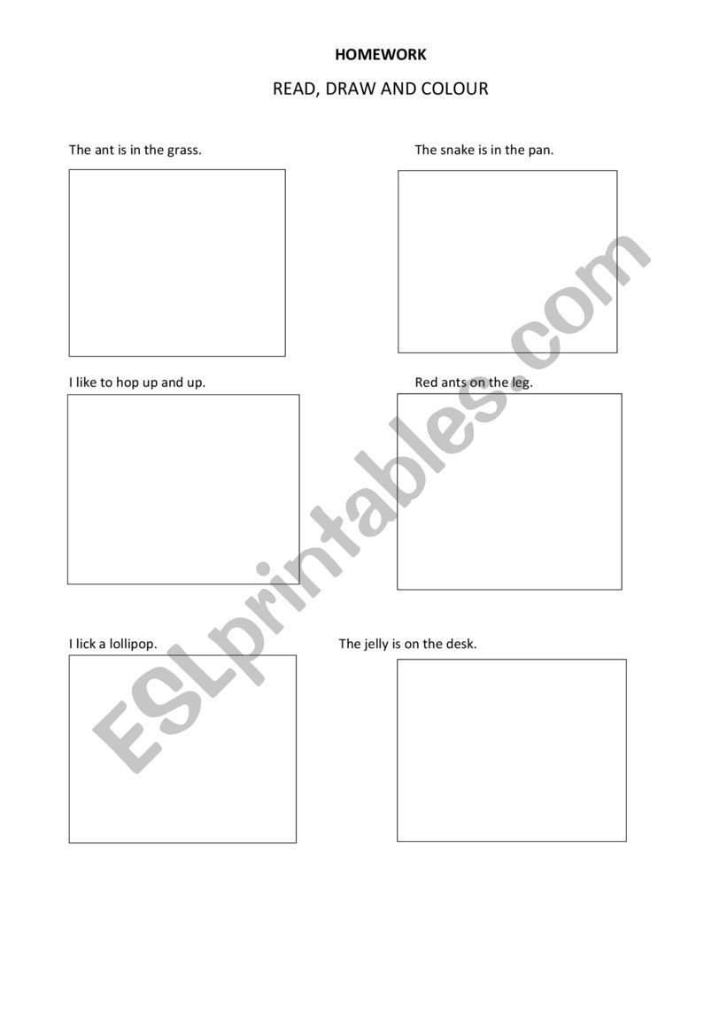 Read & Draw  worksheet