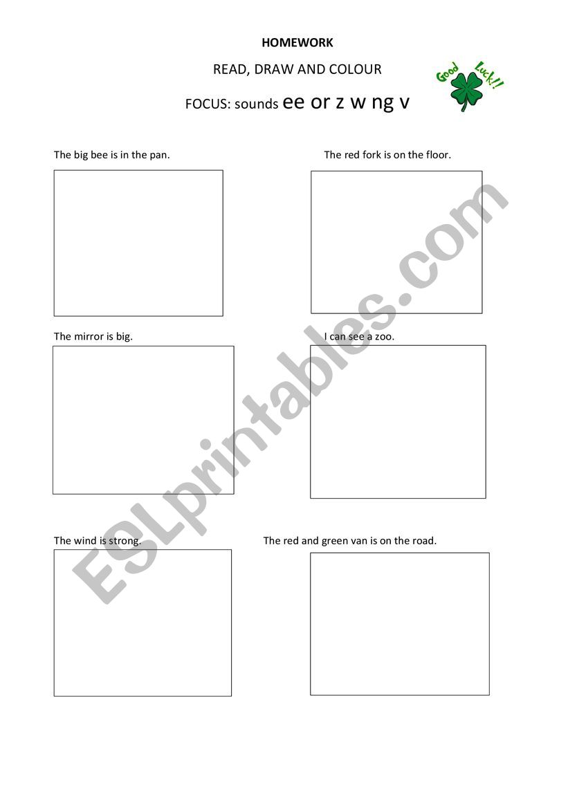 Read & Draw  worksheet