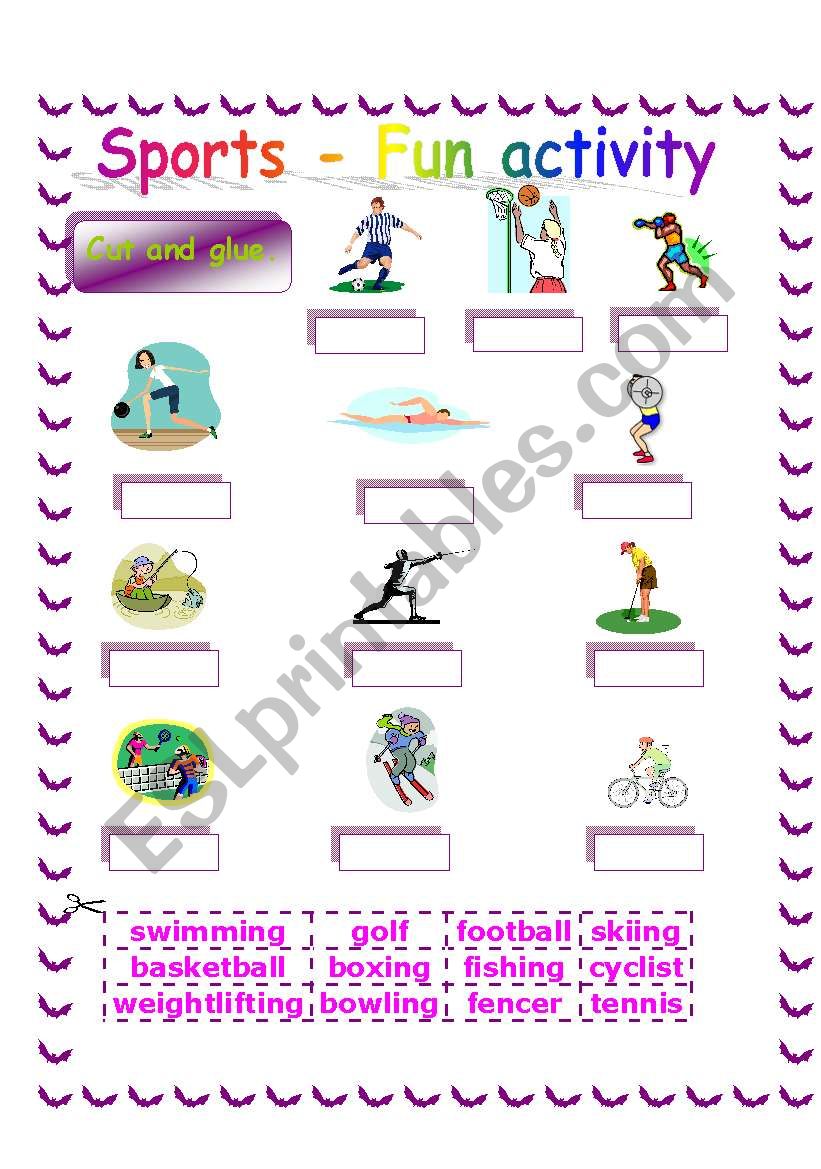 Sports - fun activity worksheet