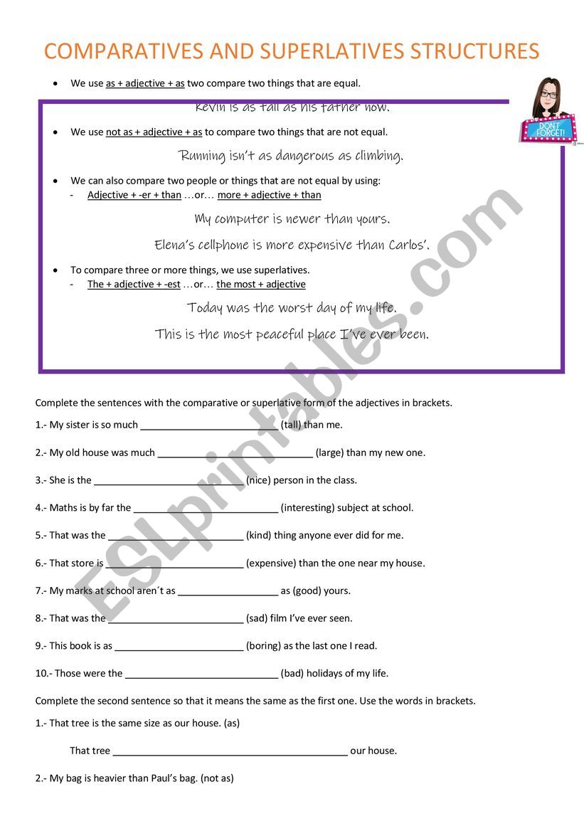 Superlative and Comparative Structures