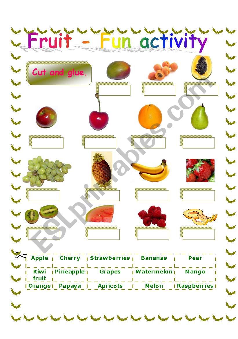 Fruit - Fun activity worksheet