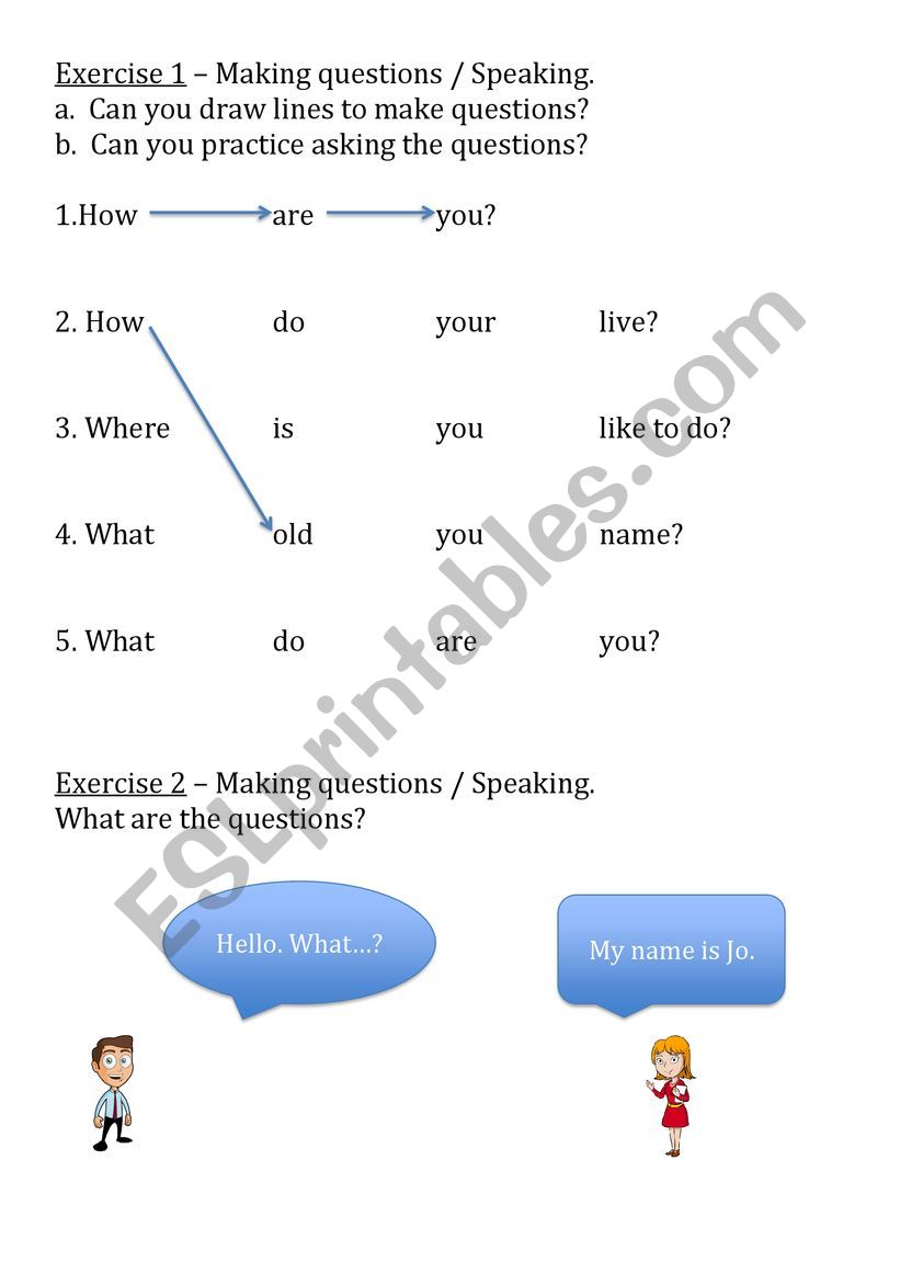 Basic questions worksheet