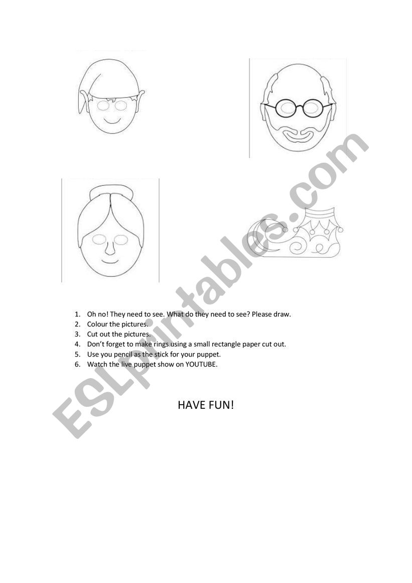 Elves and the shoemaker worksheet