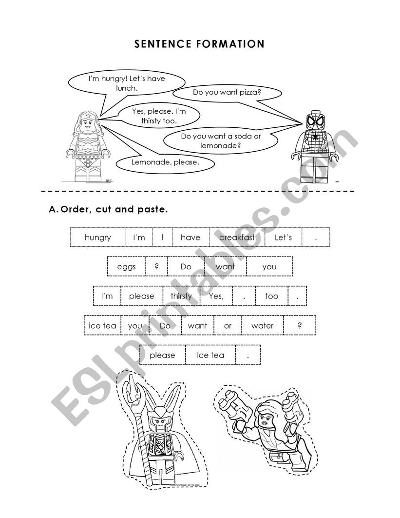 Sentence Formation  worksheet