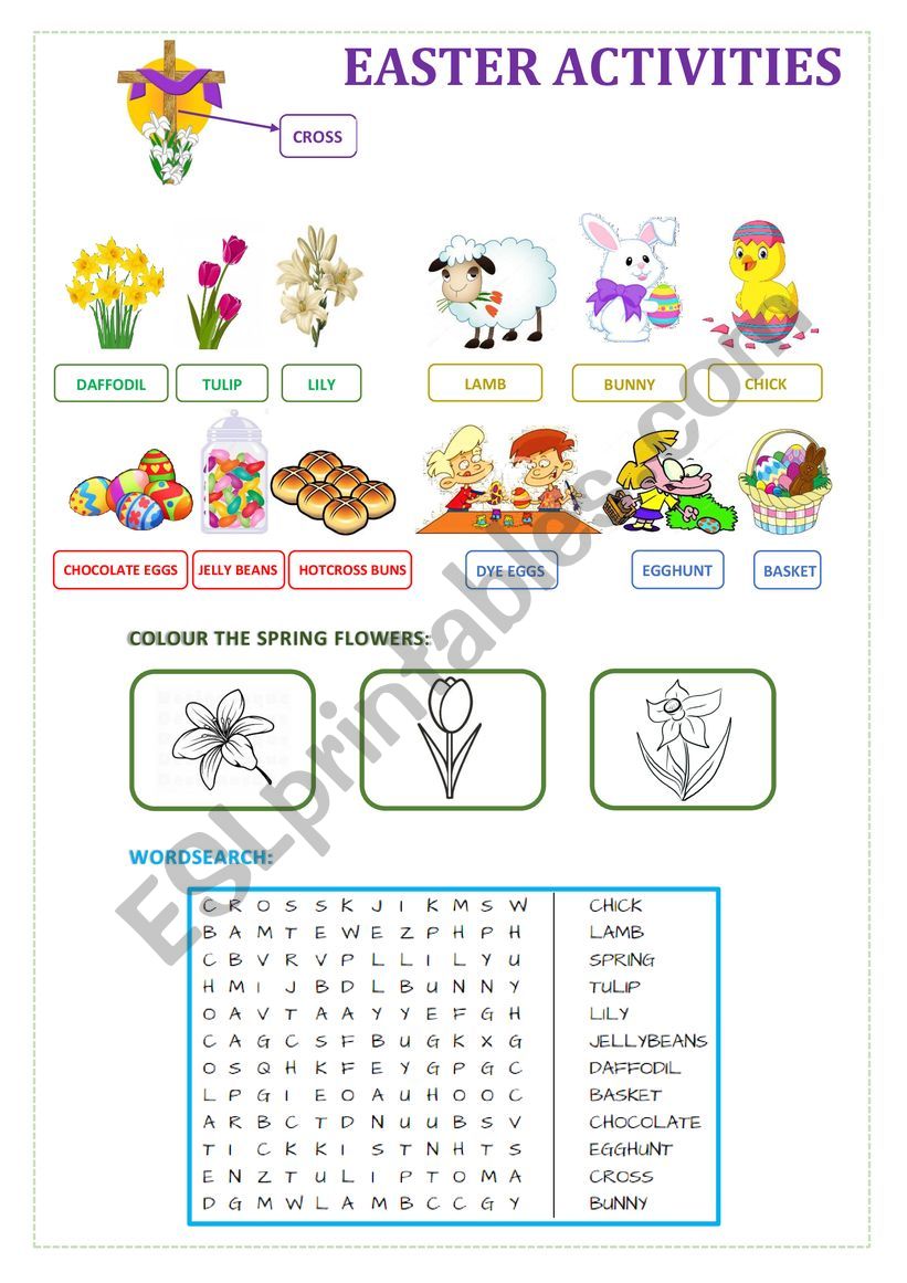 Easter activities 1 worksheet