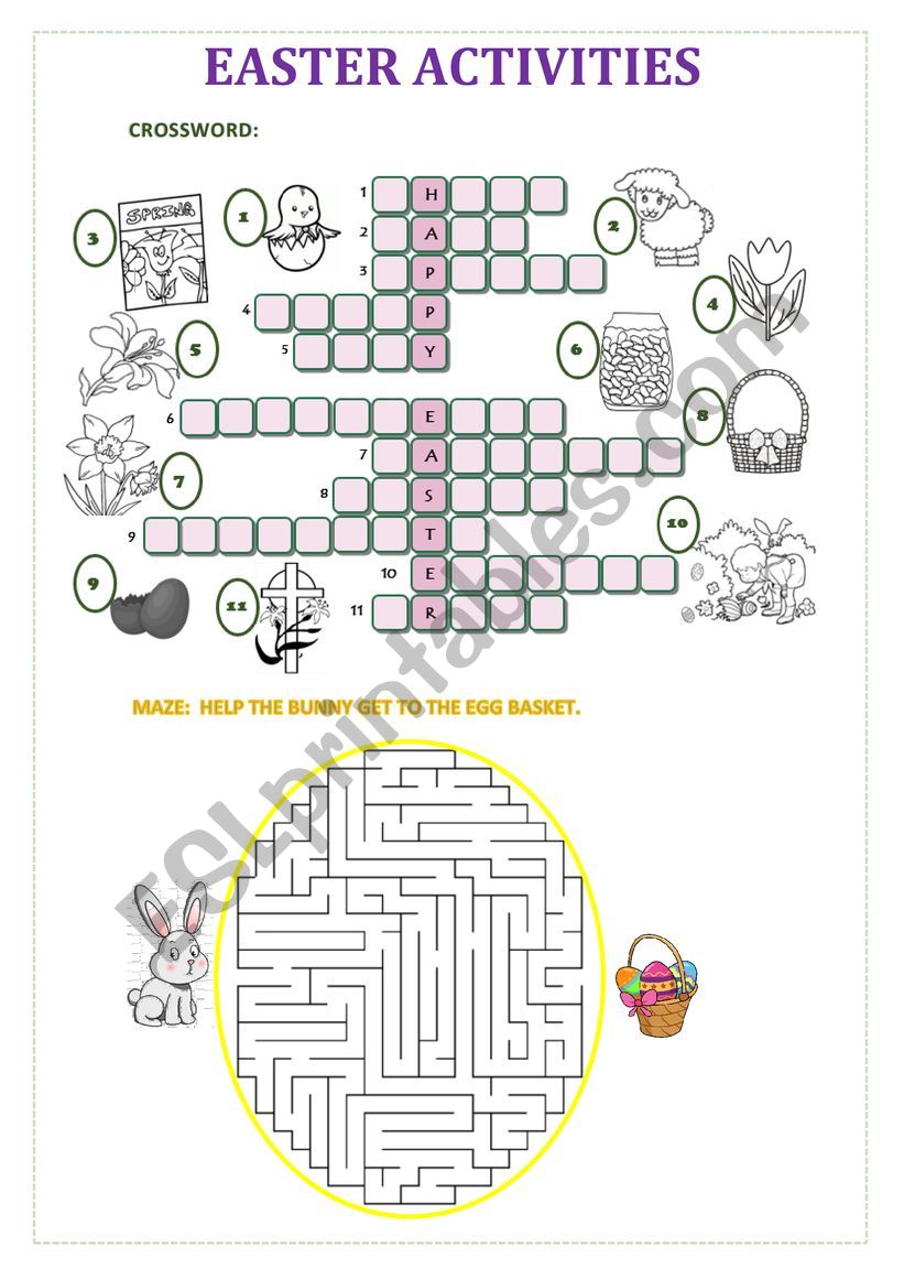 Easter activities 2 worksheet