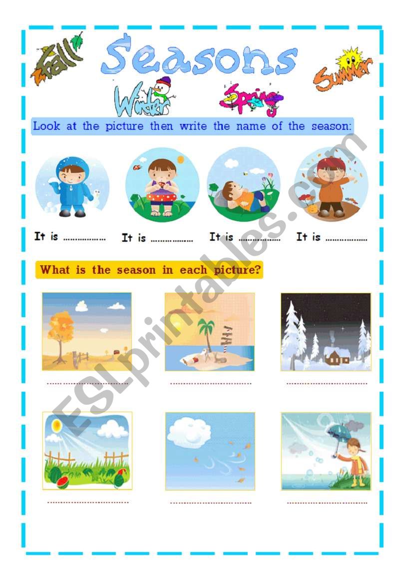 seasons of the year worksheet