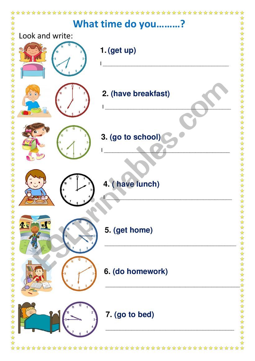 What time do you? worksheet