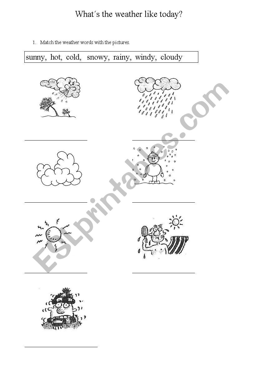 Simple weather test worksheet