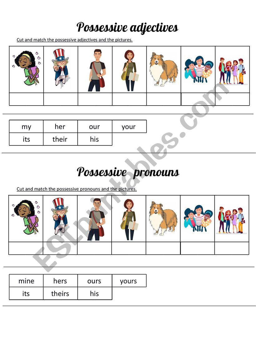 Possessive adjectives and pronouns