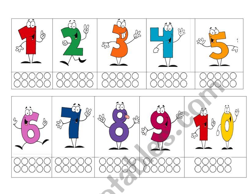 Numbers 1-10 worksheet