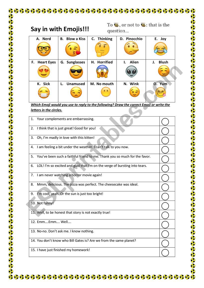 COMPUTERS SAY IT WITH EMOJIS worksheet