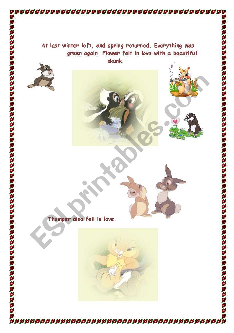 Bambi Part two   3 pages worksheet