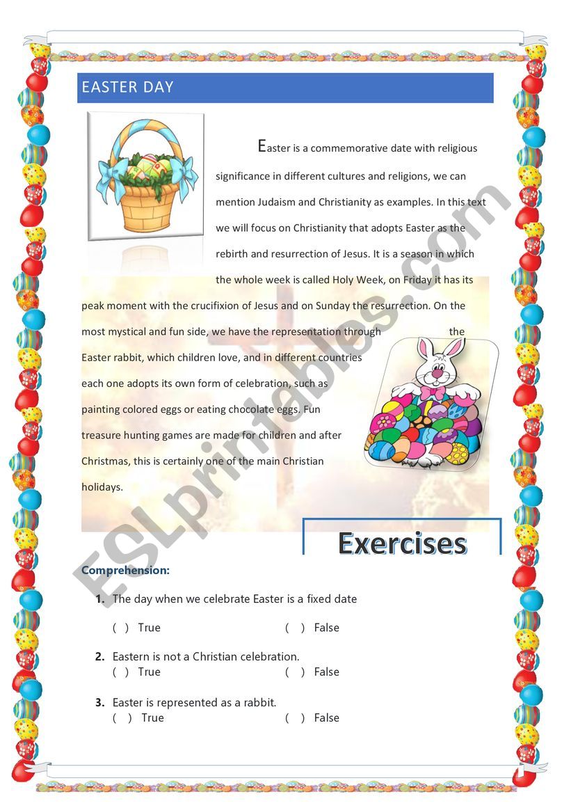 Easter Activity worksheet