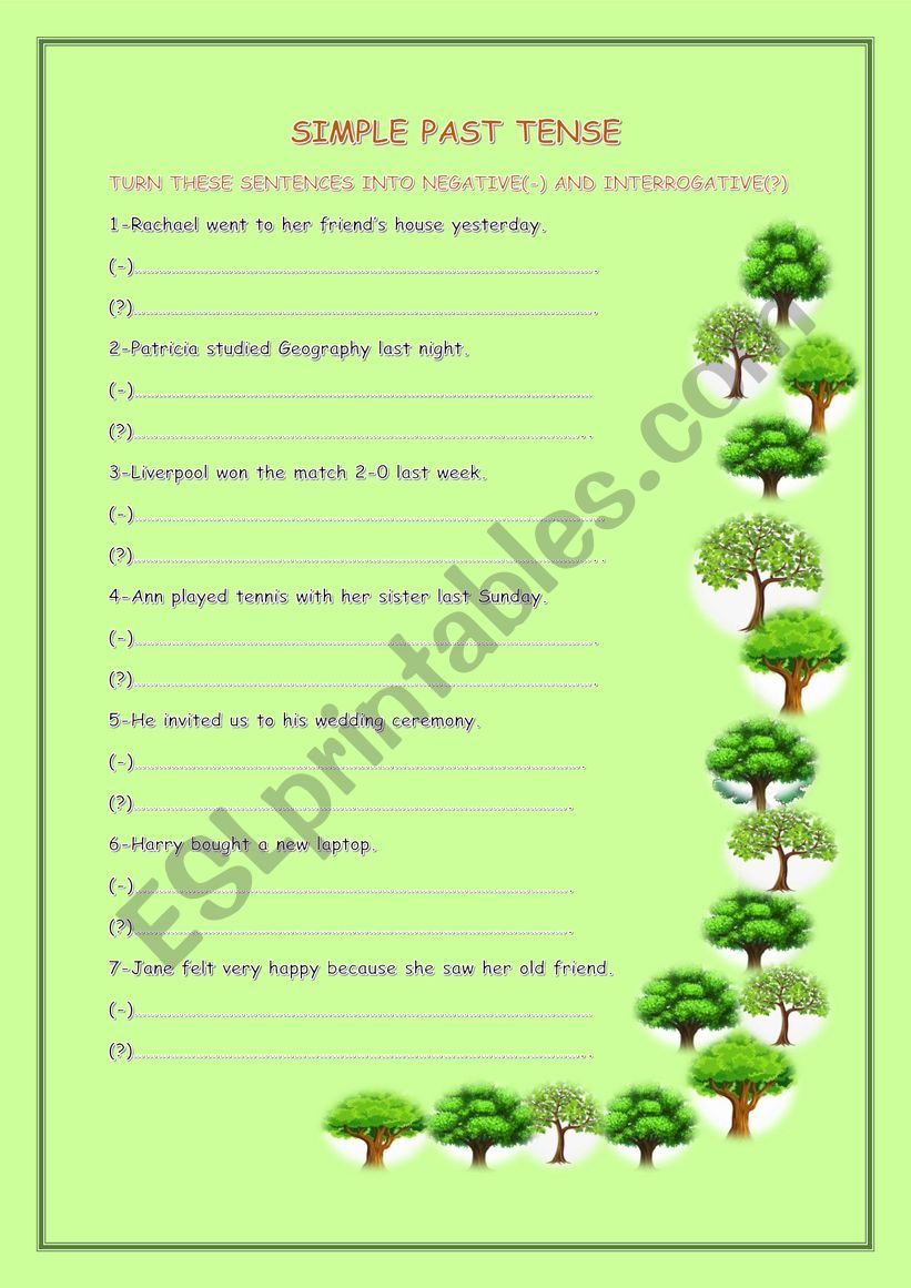 PAST SIMPLE worksheet