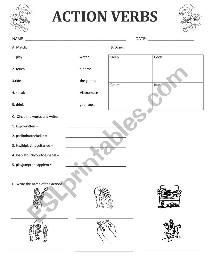 ACTIONS worksheet