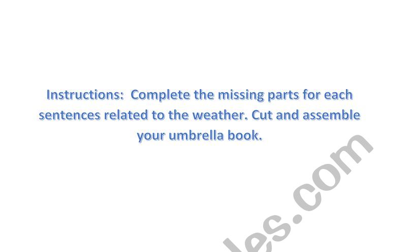 The weather umbrella worksheet