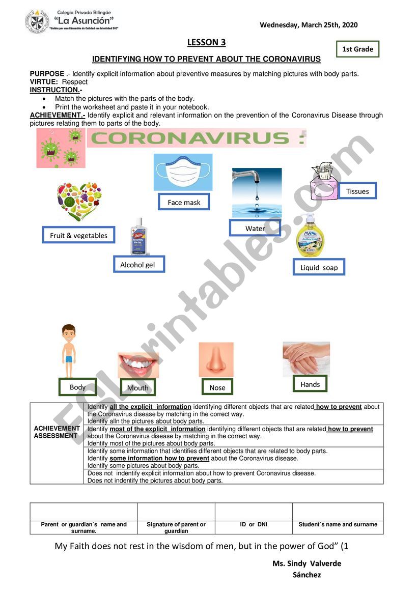 coronaviru worksheet