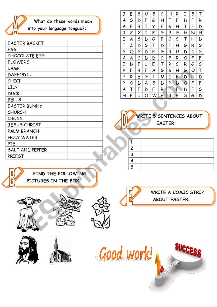 Easter Activity worksheet