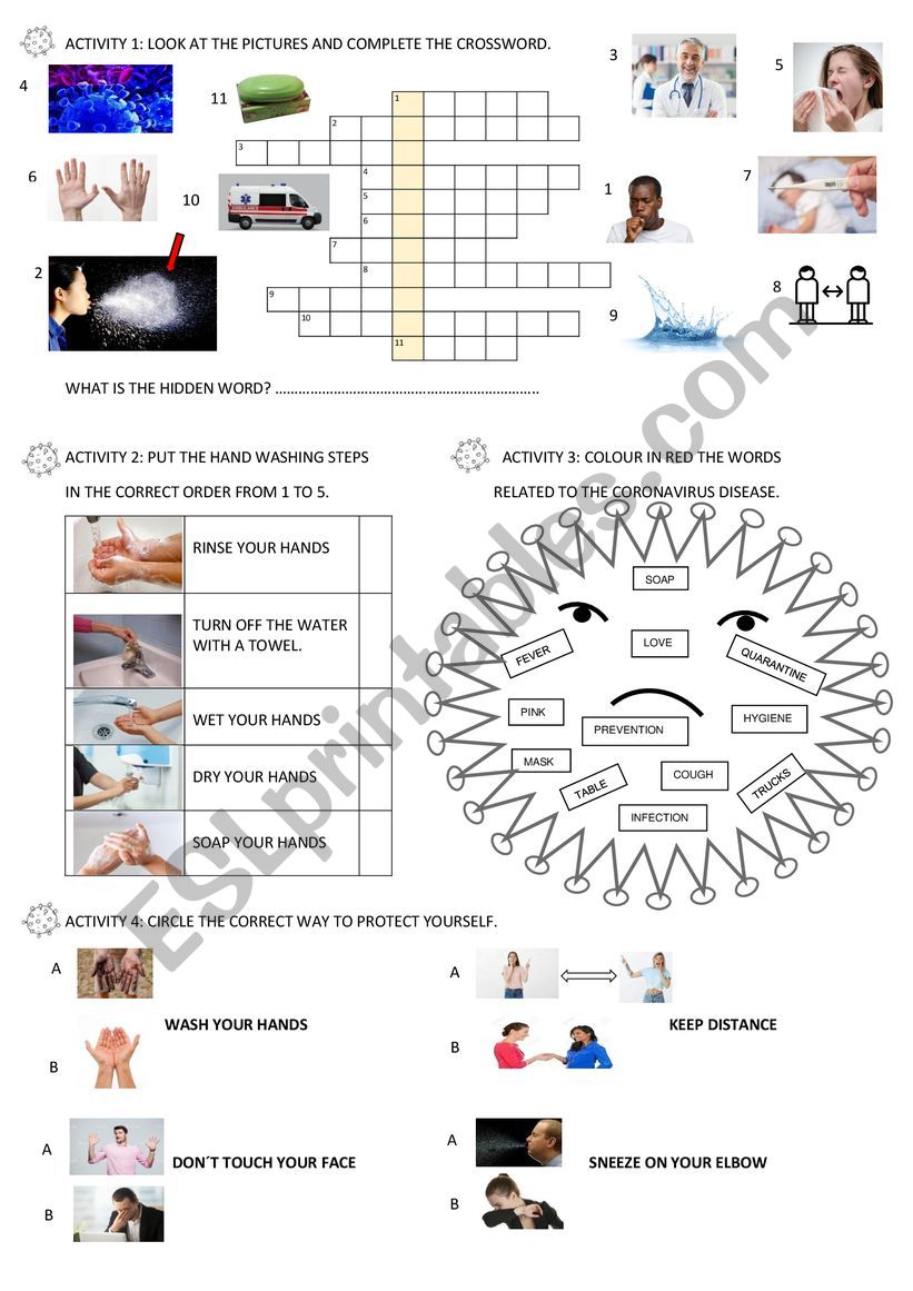 CORONAVIRUS WORKSHEET worksheet